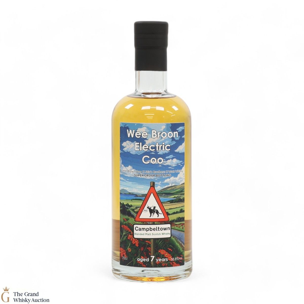 Little Brown Dog X Stirk Brothers X Watt Whisky - 7 Year Old - Wee Broon Electric Coo - Super Group Bottling