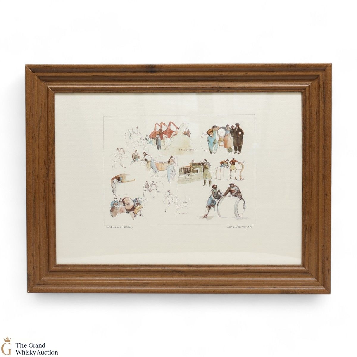 Macallan - The Remarkable History of The Macallan Glenlivet - Sara Midda Print (Framed)