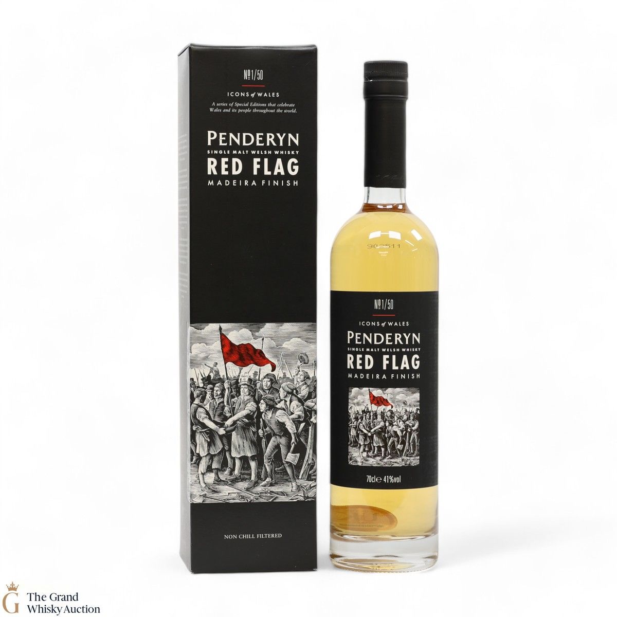 Penderyn - Icons of Wales #1 Red Flag - Madeira Finish 