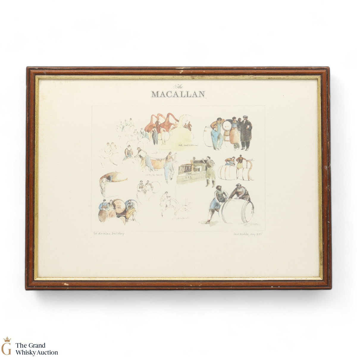 Macallan - The Remarkable History of The Macallan Glenlivet - Sara Midda Print (Framed)