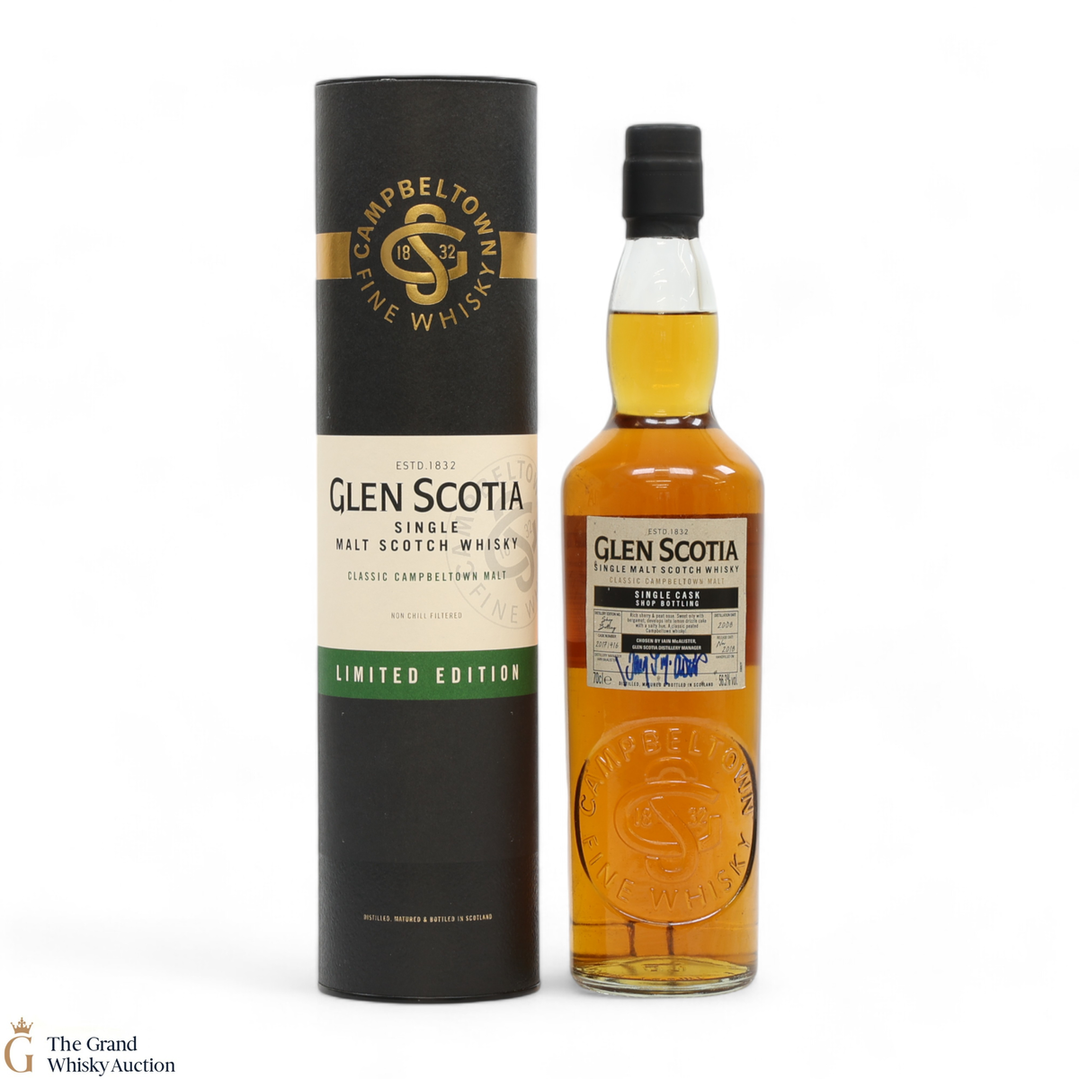 Glen Scotia - 2008 Single Cask #2017/416 - Shop Bottling (SIGNED)