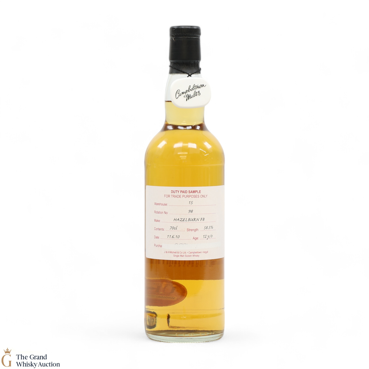 Hazelburn - 12 Year Old 2010 Fresh Barrel - Duty Paid Sample 58.5%