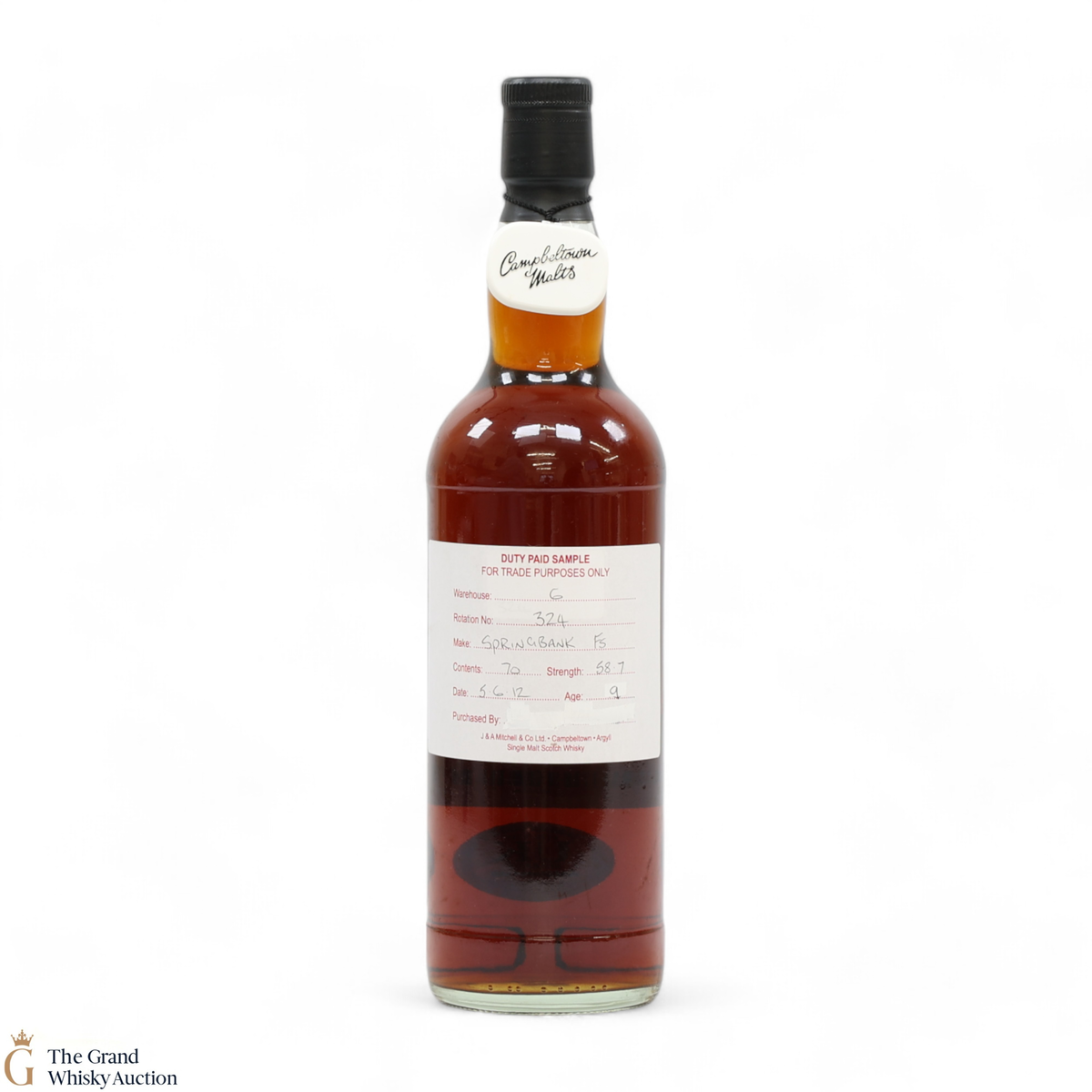Springbank - 9 Year Old 2012 Fresh Sherry - Duty Paid Sample 58.7%