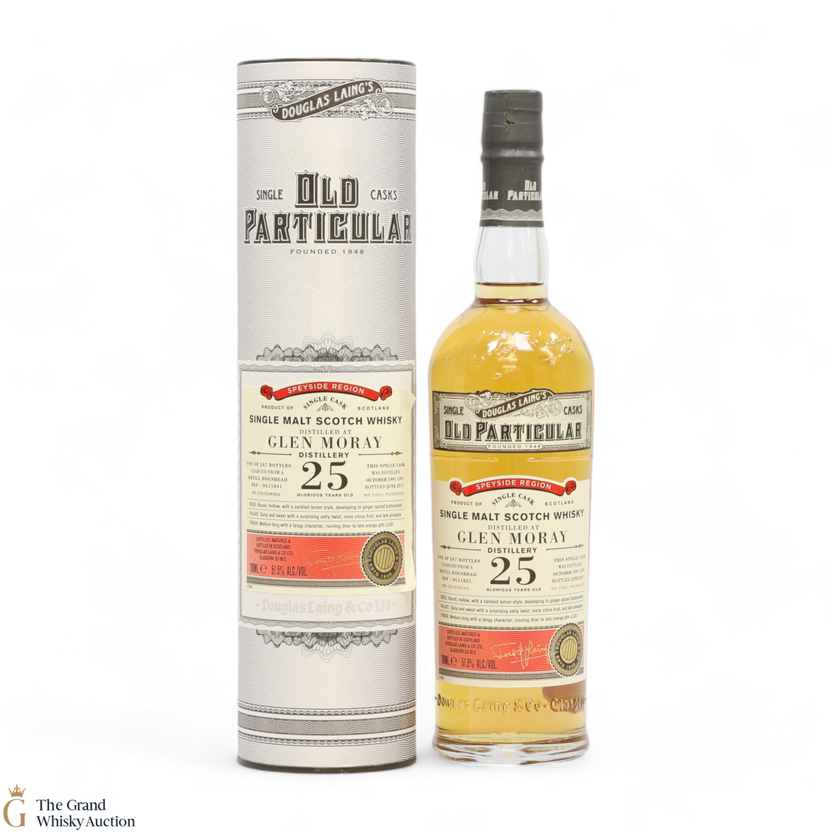 Glen Moray - 25 Year Old 1991 Old Particular 2017 #DL11831