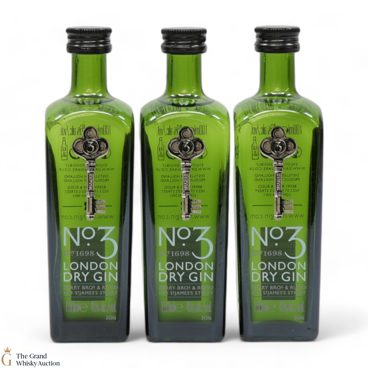 Berry Bros & Rudd - No. 3 - St. James's Street - London Dry Gin Collection Set (3 x 10cl)