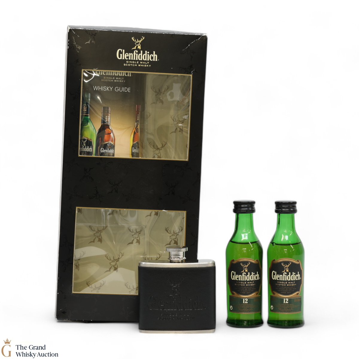 Glenfiddich - Mini Gift Pack - Hipflask & Whisky Guide (2 x 5cl)