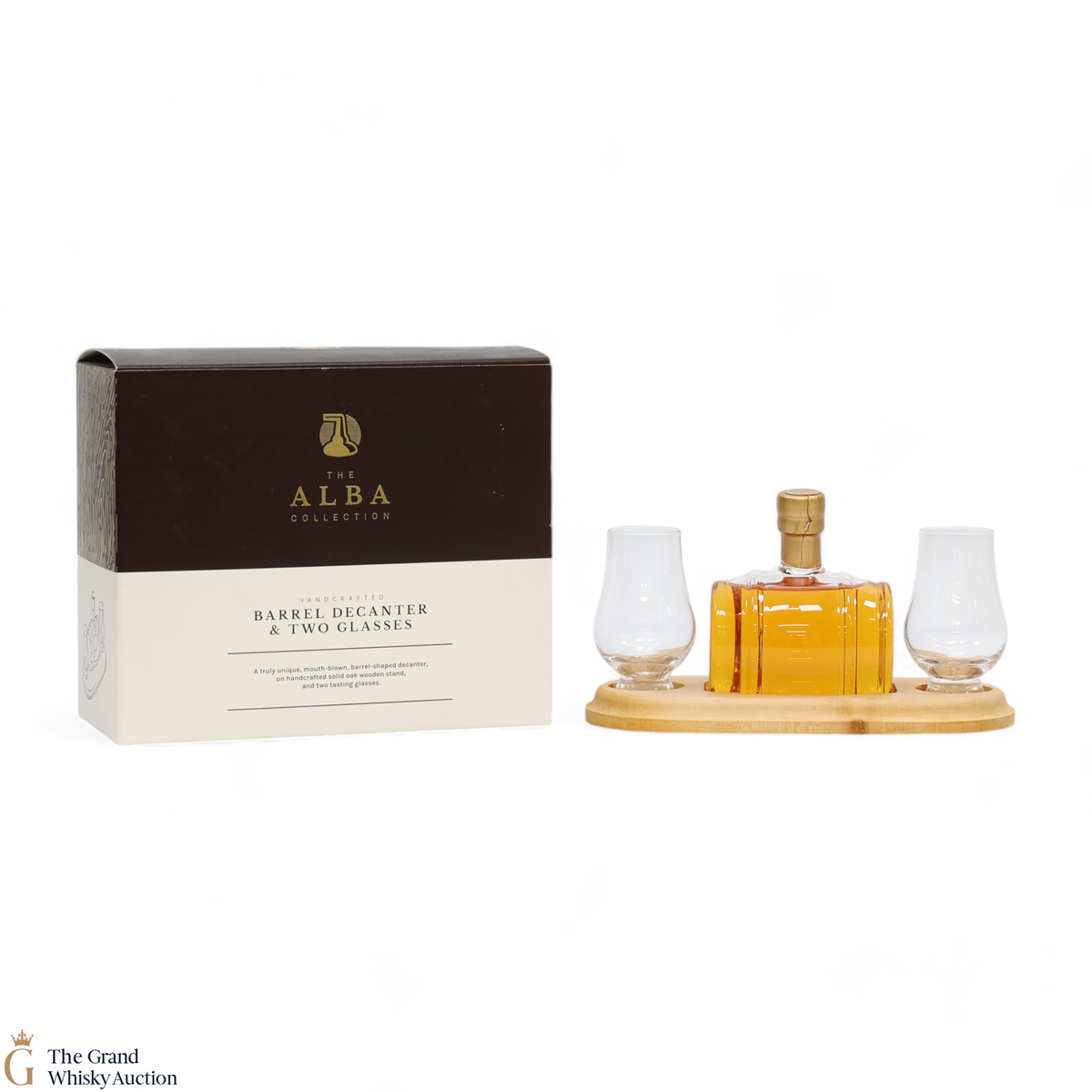 Alba Collection - Barrel Decanter (2cl) & 2x Glasses