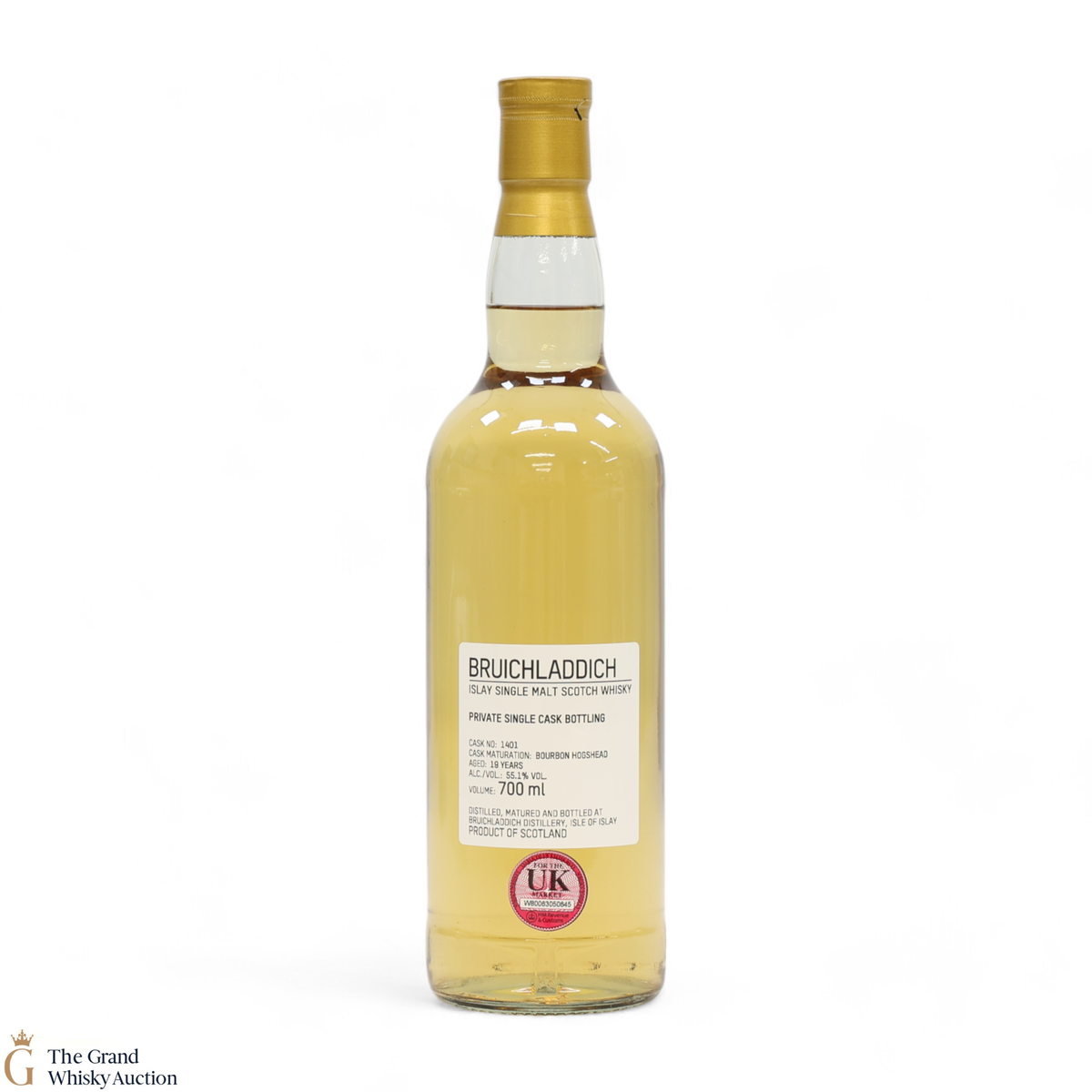 Bruichladdich - 19 Year Old - 1st Fill Bourbon Hogshead #1401 - Private Cask