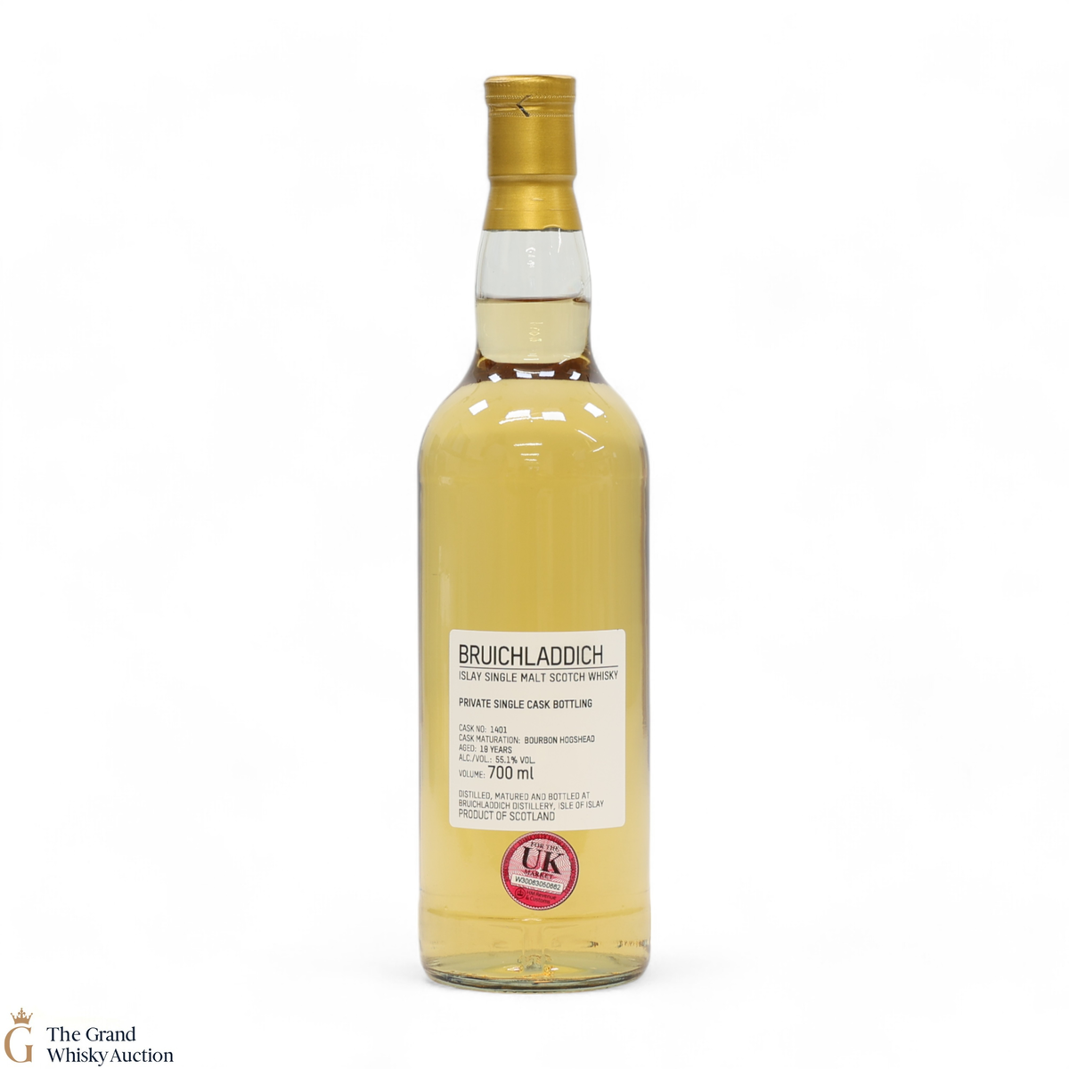 Bruichladdich - 19 Year Old - 1st Fill Bourbon Hogshead #1401 - Private Cask
