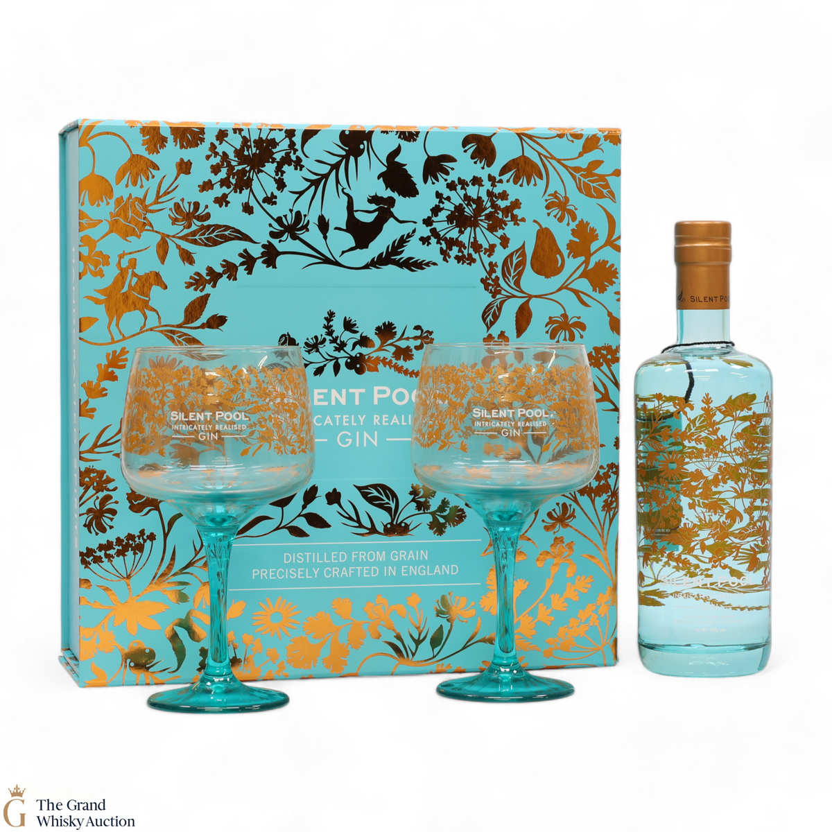Silent Pool - Intricately Realised Gin - Gift Set (1 x 70cl) & (2x Branded Glass)