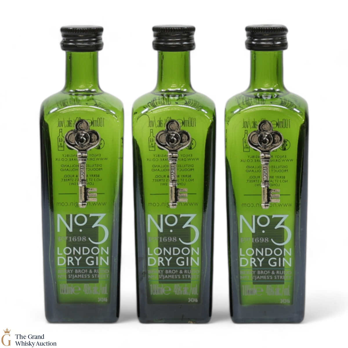 Berry Bros & Rudd - No. 3 - St. James's Street - London Dry Gin Collection Set (3 x 10cl)
