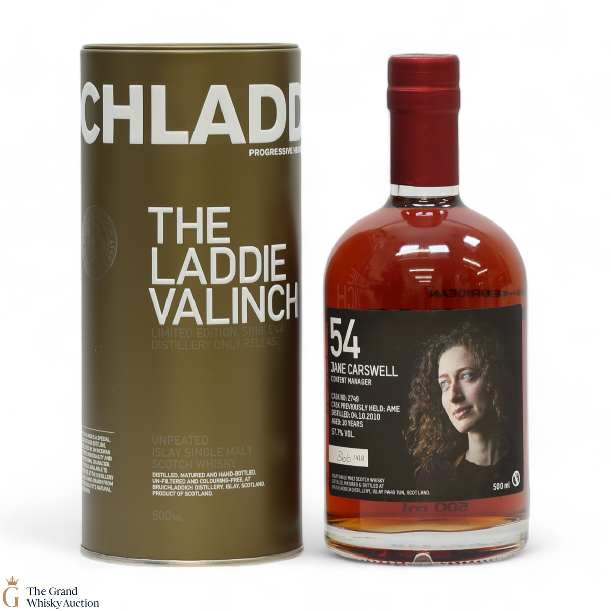 Bruichladdich - 10 Year Old - Valinch 54 - Jane Carswell (50cl)