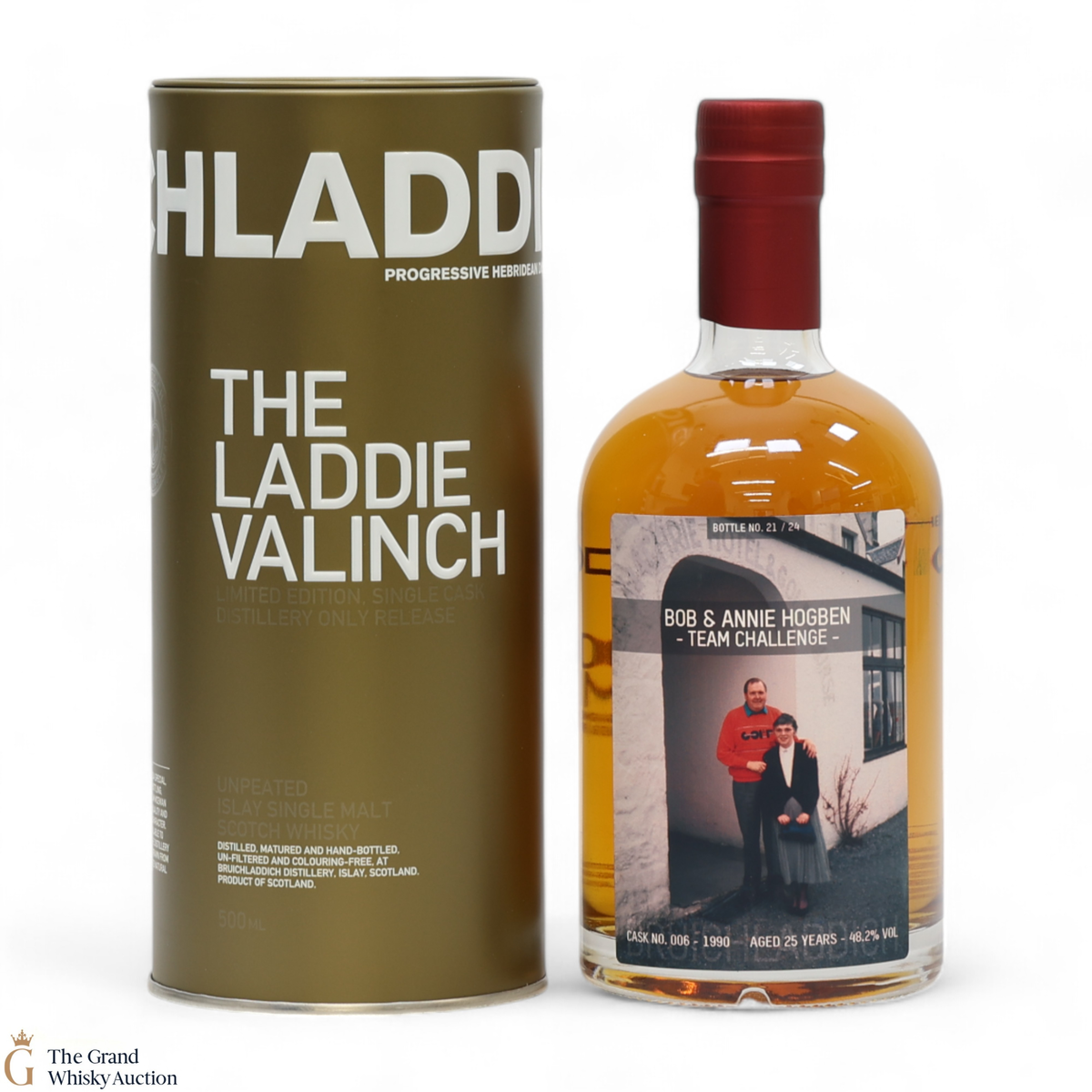 Bruichladdich - 25 Year Old 1990 - Valinch #006 Bob & Annie Hogben (50cl)