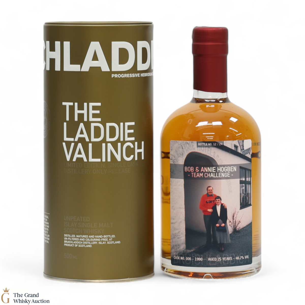 Bruichladdich - 25 Year Old 1990 - Valinch #006 Bob & Annie Hogben (50cl)
