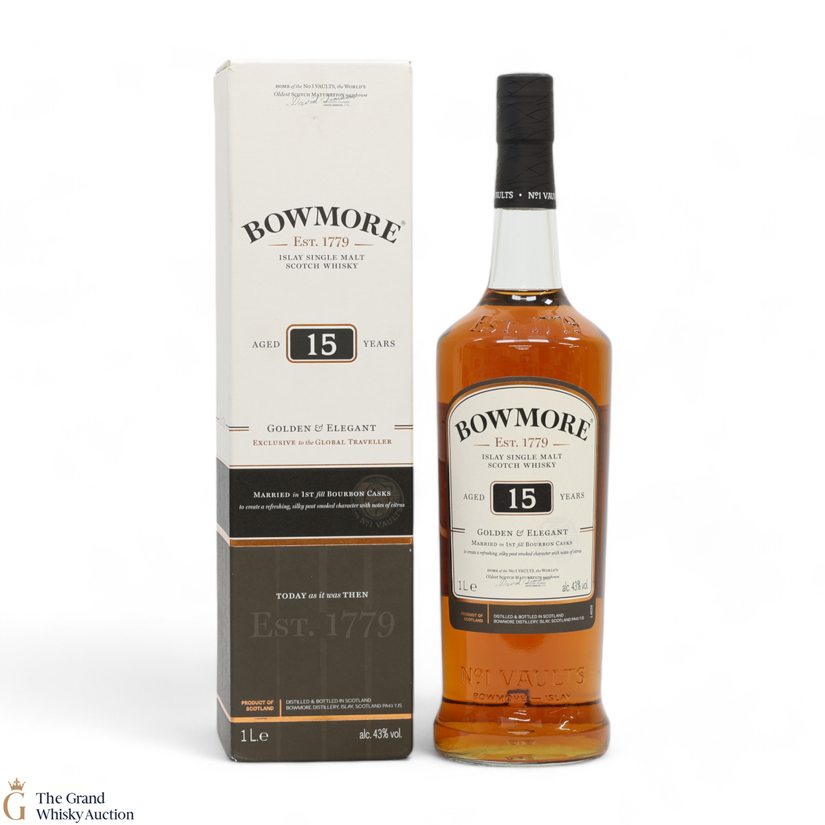 Bowmore - 15 Year Old - Golden & Elegant - Travel Exclusive 1L