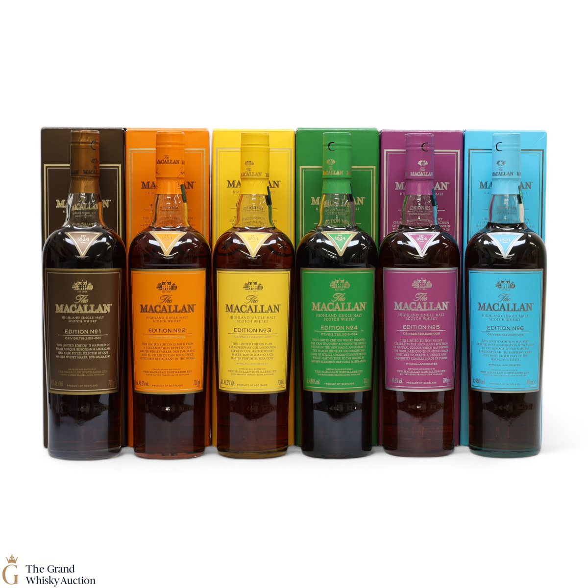 Macallan - Edition No.1,2,3,4,5 & 6 (6x70cl)
