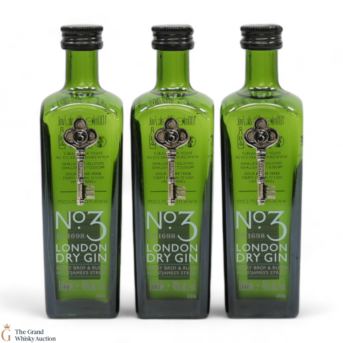 Berry Bros & Rudd - No. 3 - St. James's Street - London Dry Gin Set (3 x 10cl)