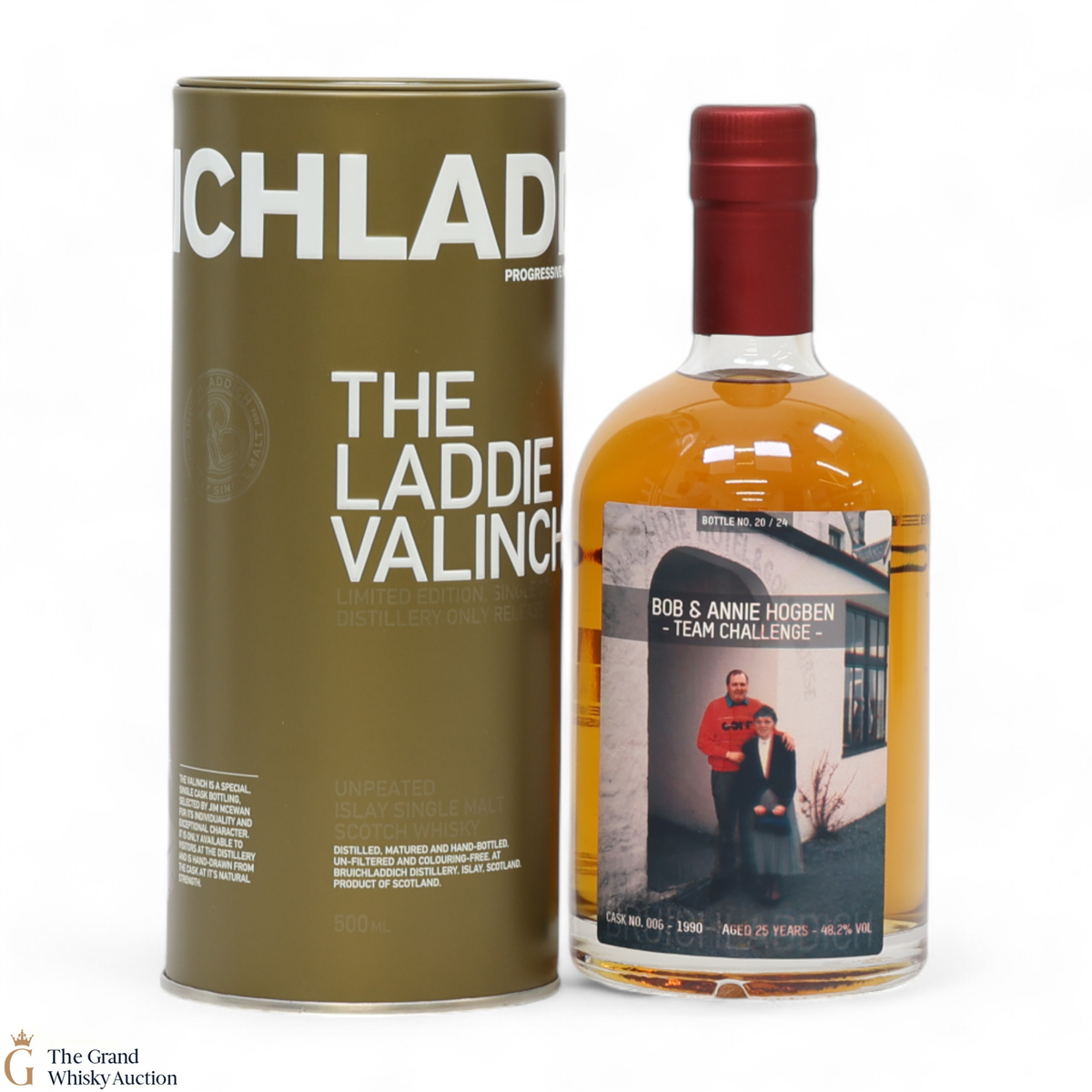 Bruichladdich - 25 Year Old 1990 - Valinch #006 Bob & Annie Hogben (50cl)