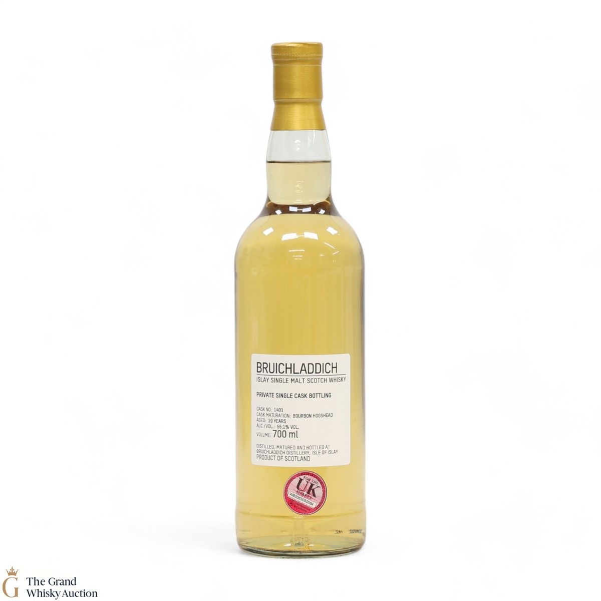 Bruichladdich - 19 Year Old - 1st Fill Bourbon Hogshead #1401 - Private Cask