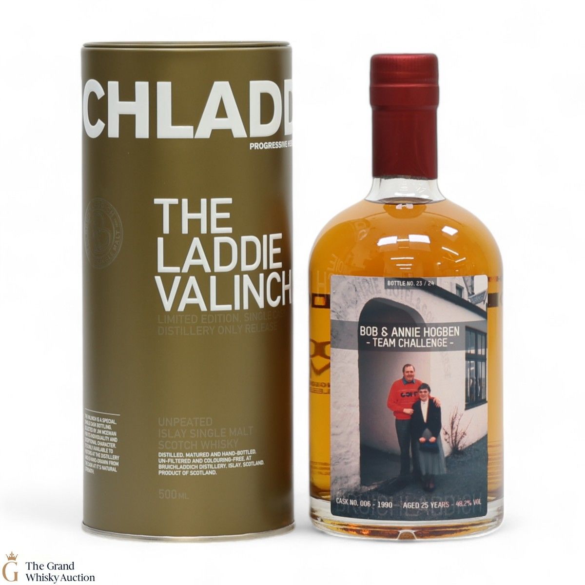 Bruichladdich - 25 Year Old 1990 - Valinch #006 Bob & Annie Hogben (50cl)