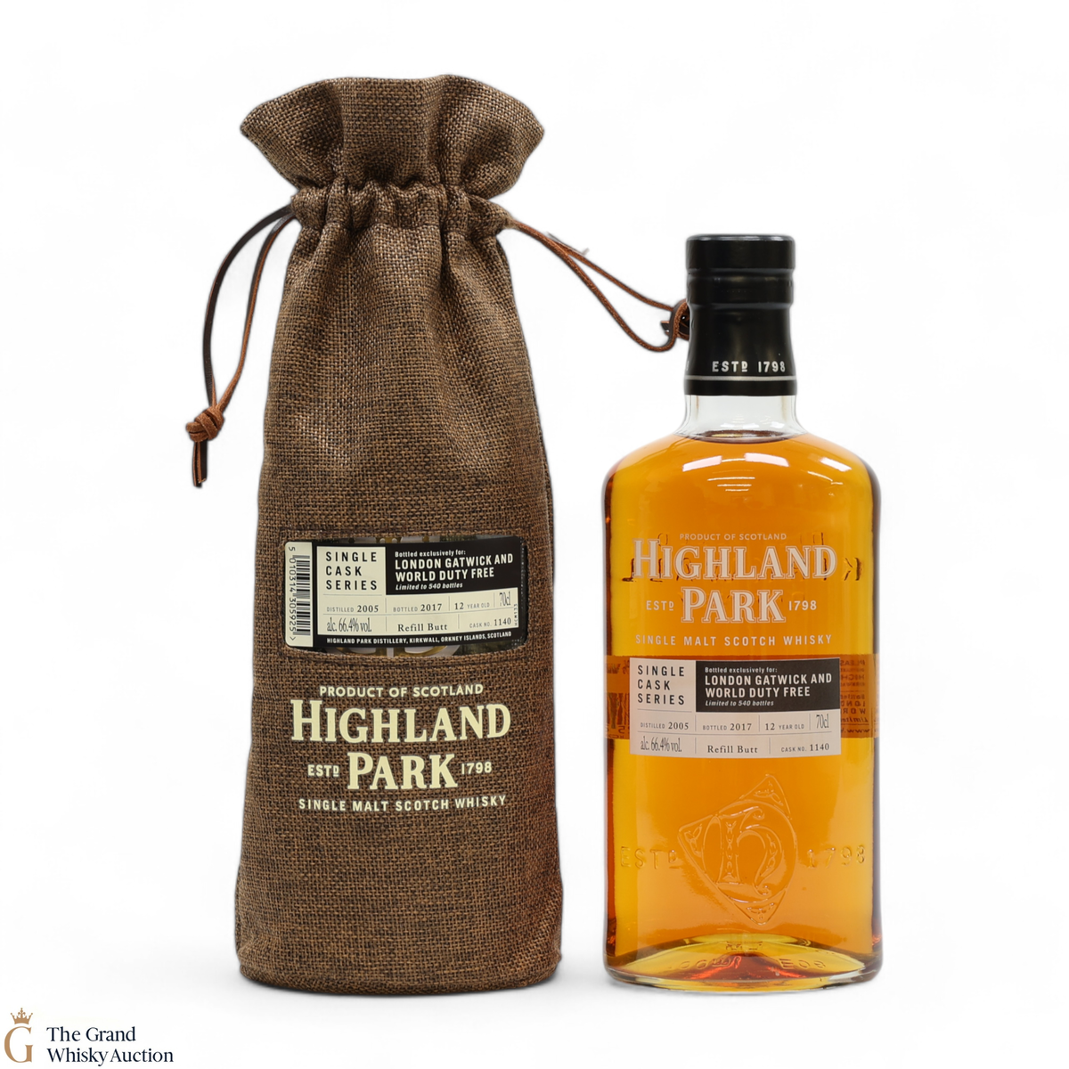 Highland Park - 12 Year Old - Single Cask #1140 - London Gatwick and World Duty Free 