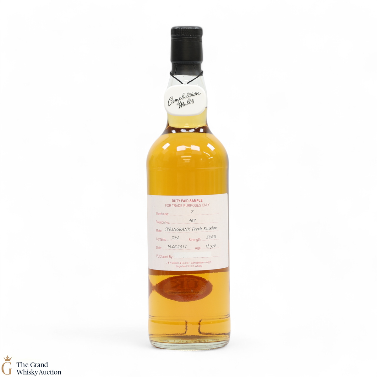 Springbank - 13 Year Old 2011 Fresh Bourbon - Duty Paid Sample 58.6%