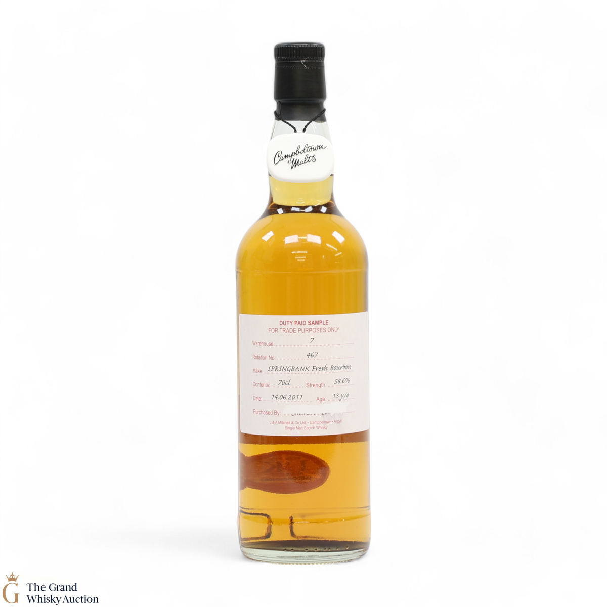 Springbank - 13 Year Old 2011 Fresh Bourbon - Duty Paid Sample 58.6%