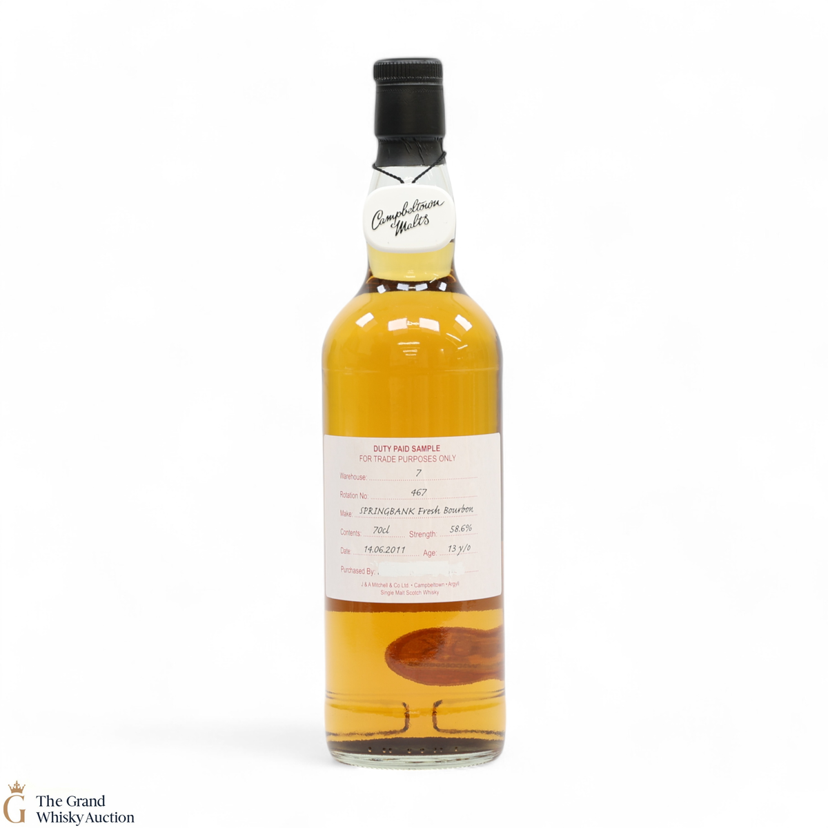 Springbank - 13 Year Old 2011 Fresh Bourbon - Duty Paid Sample 58.6%