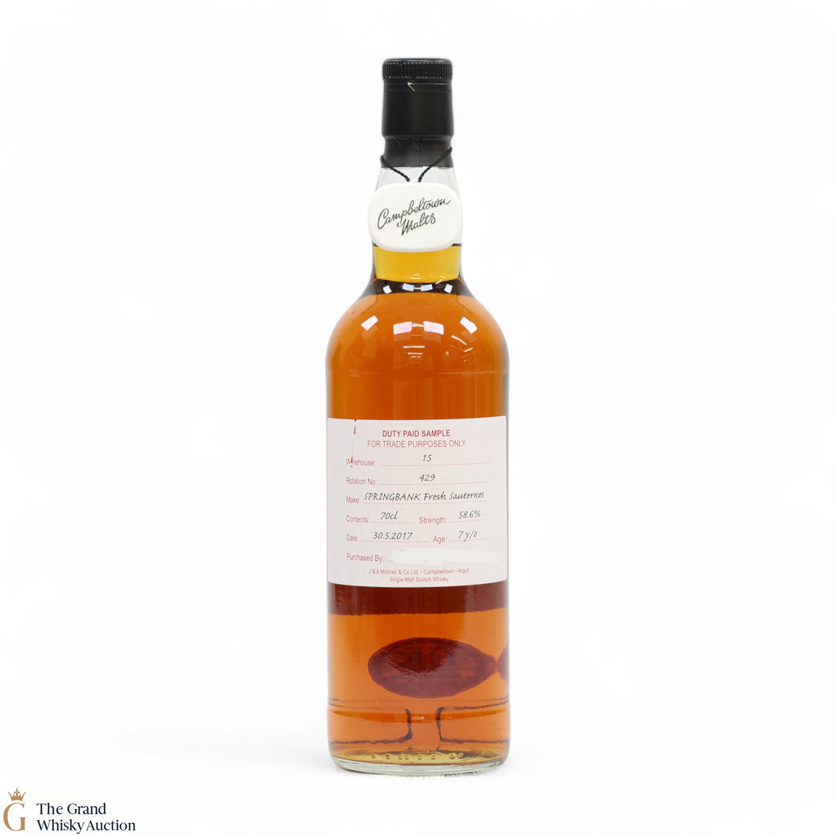 Springbank - 7 Year Old 2017 Fresh Sauternes - Duty Paid Sample 58.6%