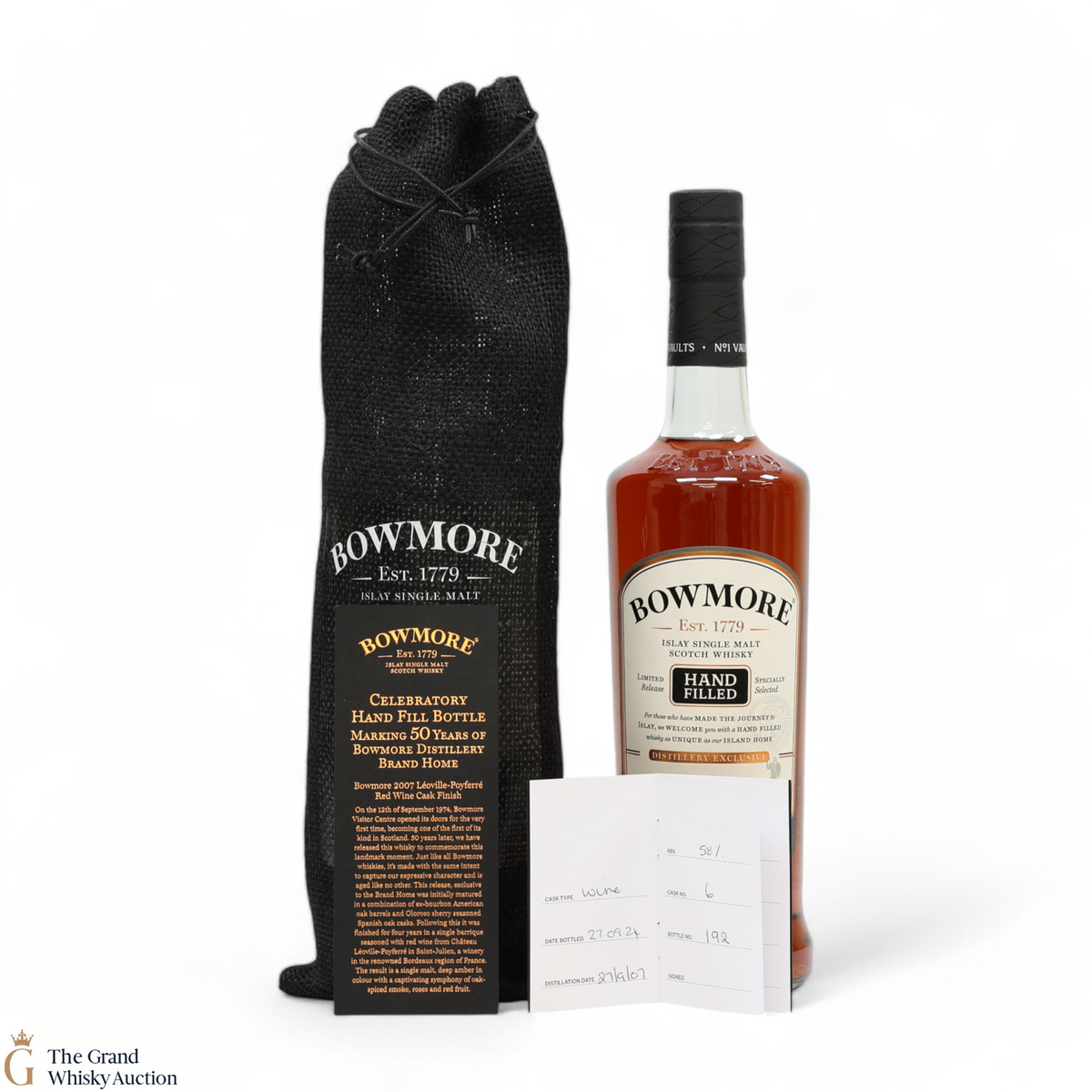 Bowmore - 17 Year Old 2007 - Celebratory Hand Fill Bottle - 50 Years of Bowmore Distillery
