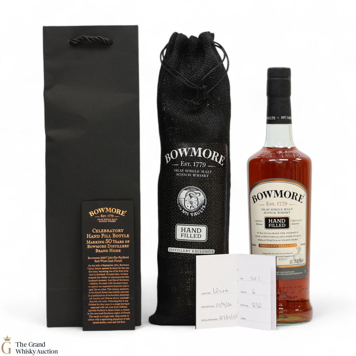 Bowmore - 17 Year Old 2007 - Celebratory Hand Fill Bottle - 50 Years of Bowmore Distillery