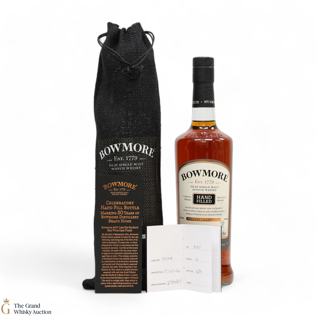 Bowmore - 17 Year Old 2007 - Celebratory Hand Fill Bottle - 50 Years of Bowmore Distillery
