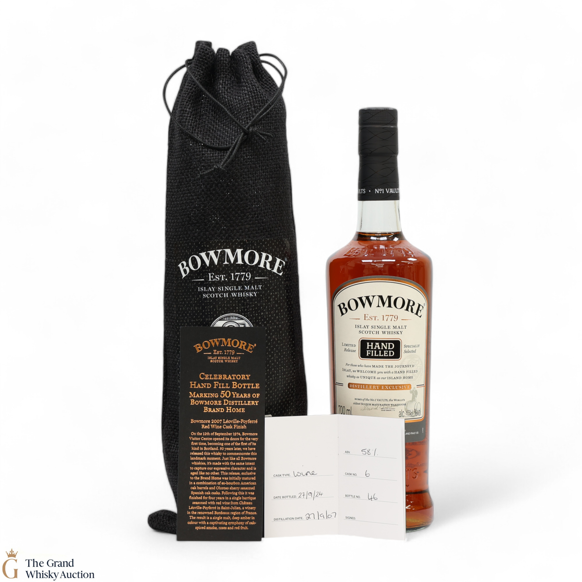 Bowmore - 17 Year Old 2007 - Celebratory Hand Fill Bottle - 50 Years of Bowmore Distillery