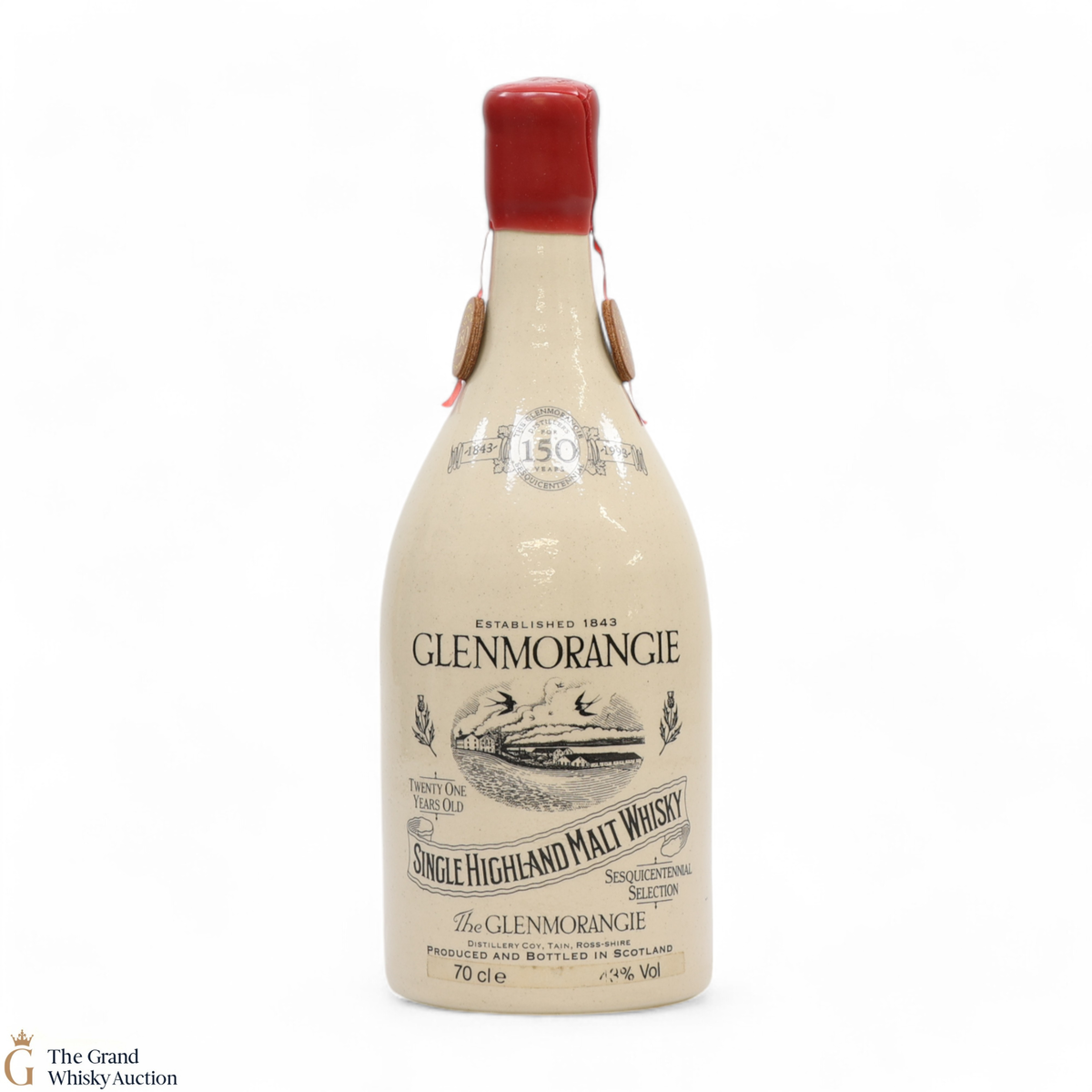 Glenmorangie - 21 Year Old (150th Anniversary) Ceramic Decanter (CRACKED SEAL)