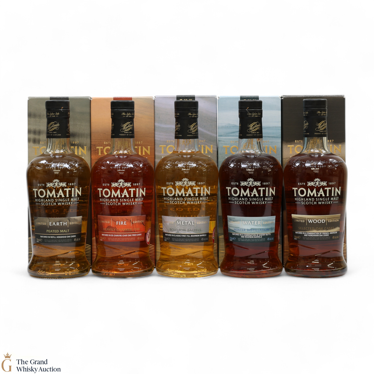 Tomatin - Five Virtues (Wood, Fire, Earth, Metal & Water) Limited Edition (5x70cl)