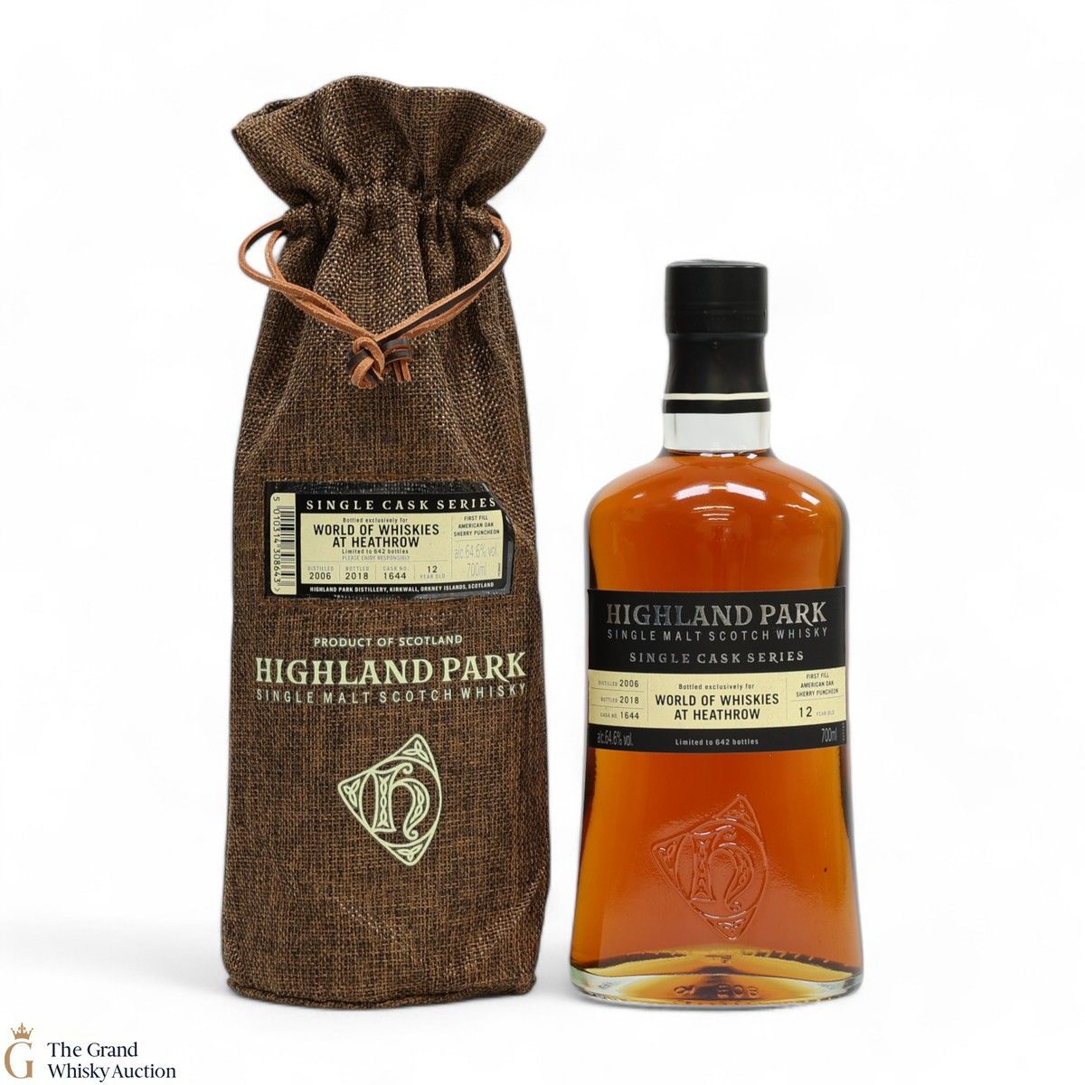 Highland Park - 12 Year Old - Single Cask #1644 - Heathrow and World of Whiskies