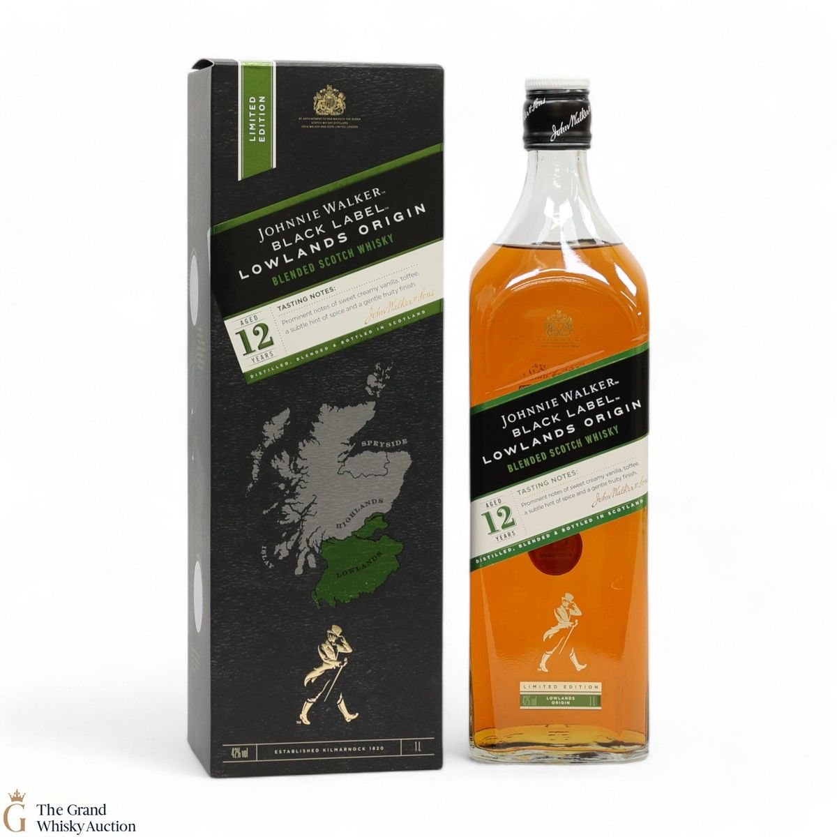 Johnnie Walker - 12 Year Old - Black Label - Lowland Origin (1L)