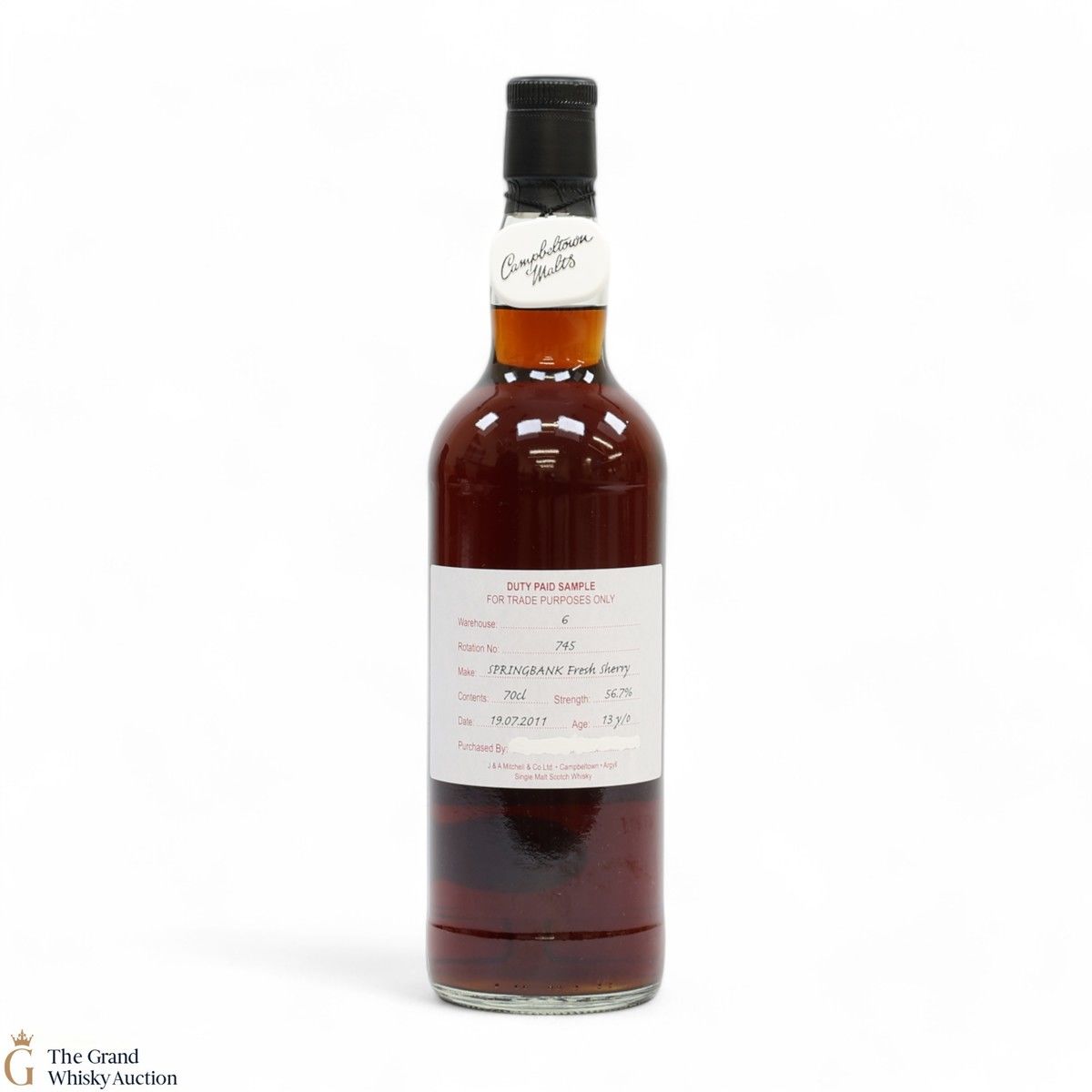 Springbank - 13 Year Old 2011 Fresh Sherry - Duty Paid Sample 56.7%