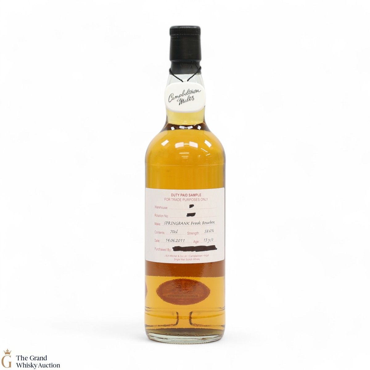Springbank - 13 Year Old 2011 Fresh Bourbon - Duty Paid Sample 58.6%