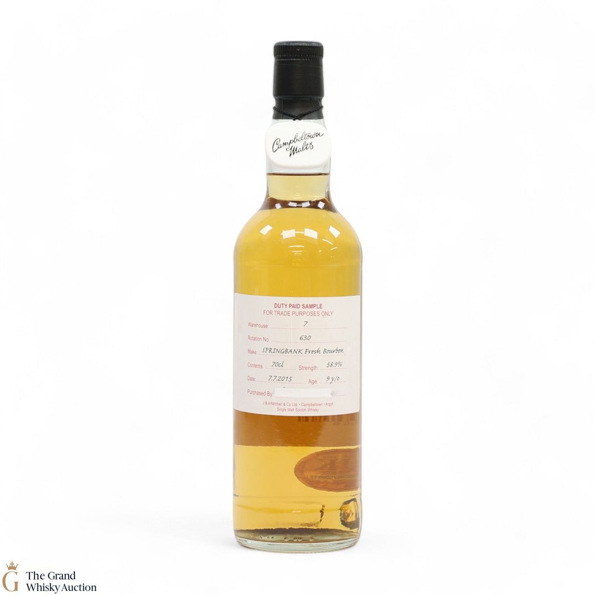 Springbank - 9 Year Old 2015 Fresh Bourbon - Duty Paid Sample 58.9%