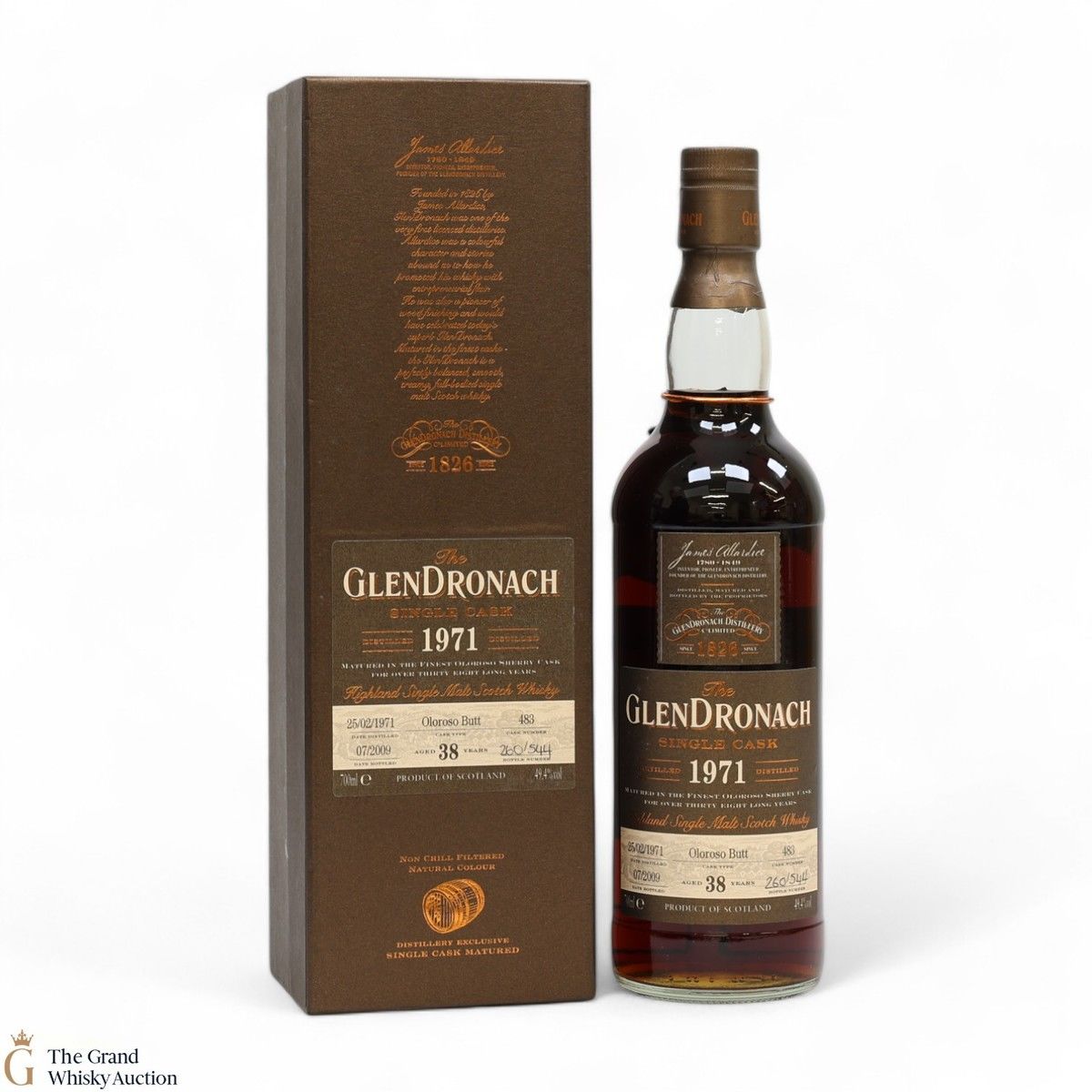Glendronach - 38 Year Old 1971 - Single Cask #483 Oloroso Butt