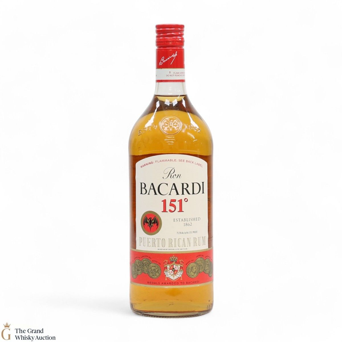 Bacardi - 151 Proof - Puerto Rican Rum 1L (75.5%)