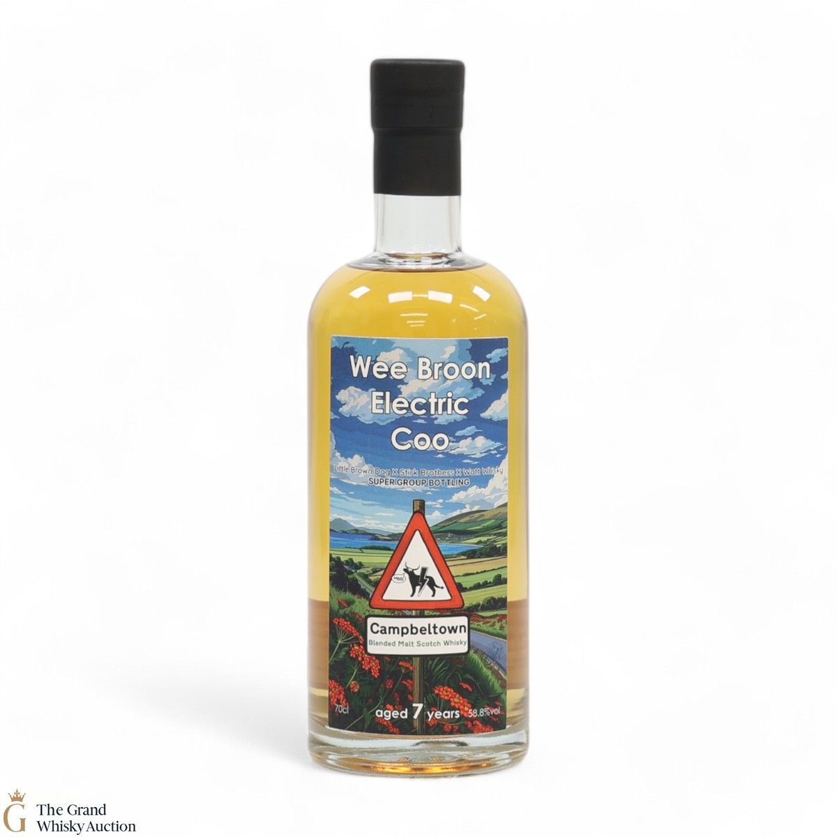 Little Brown Dog X Stirk Brothers X Watt Whisky - 7 Year Old - Wee Broon Electric Coo - Super Group Bottling