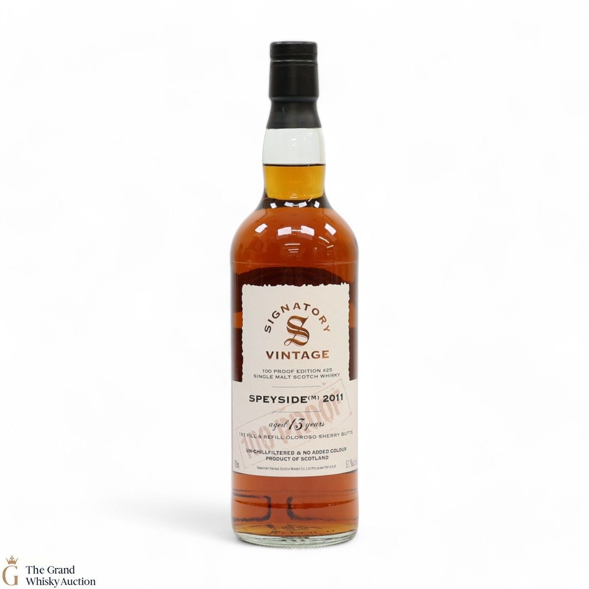 Speyside - 13 Year Old 2011 - 1st Fill & Refill Oloroso Sherry Butt - Signatory Vintage 100 Proof Edition #25