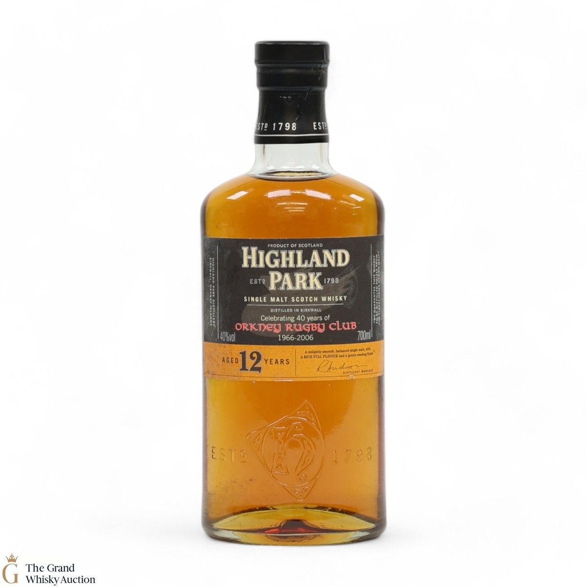 Highland Park - 12 Year Old - 40 Years of Orkney Rugby Club