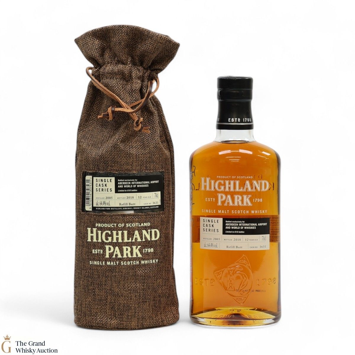 Highland Park - 12 Years Old - Single Cask Series Aberdeen Airport #3631 (SIGNED)