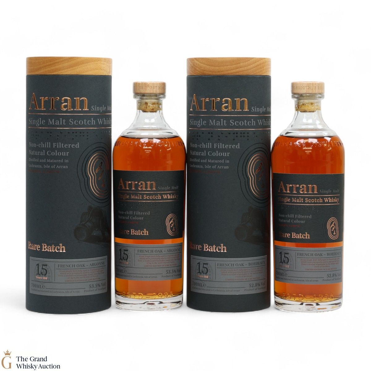 Arran - 15 Year Old - French Oak Bordeaux & Argonne (2 x 70cl)