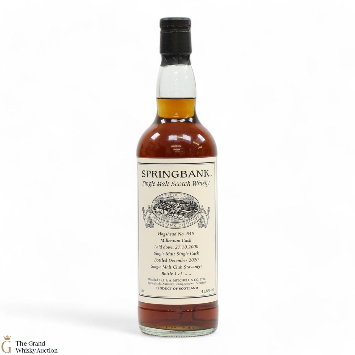 Springbank - 20 Year Old 2000 - Single Cask #645 Club Stavanger - Millennium Private Bottling 