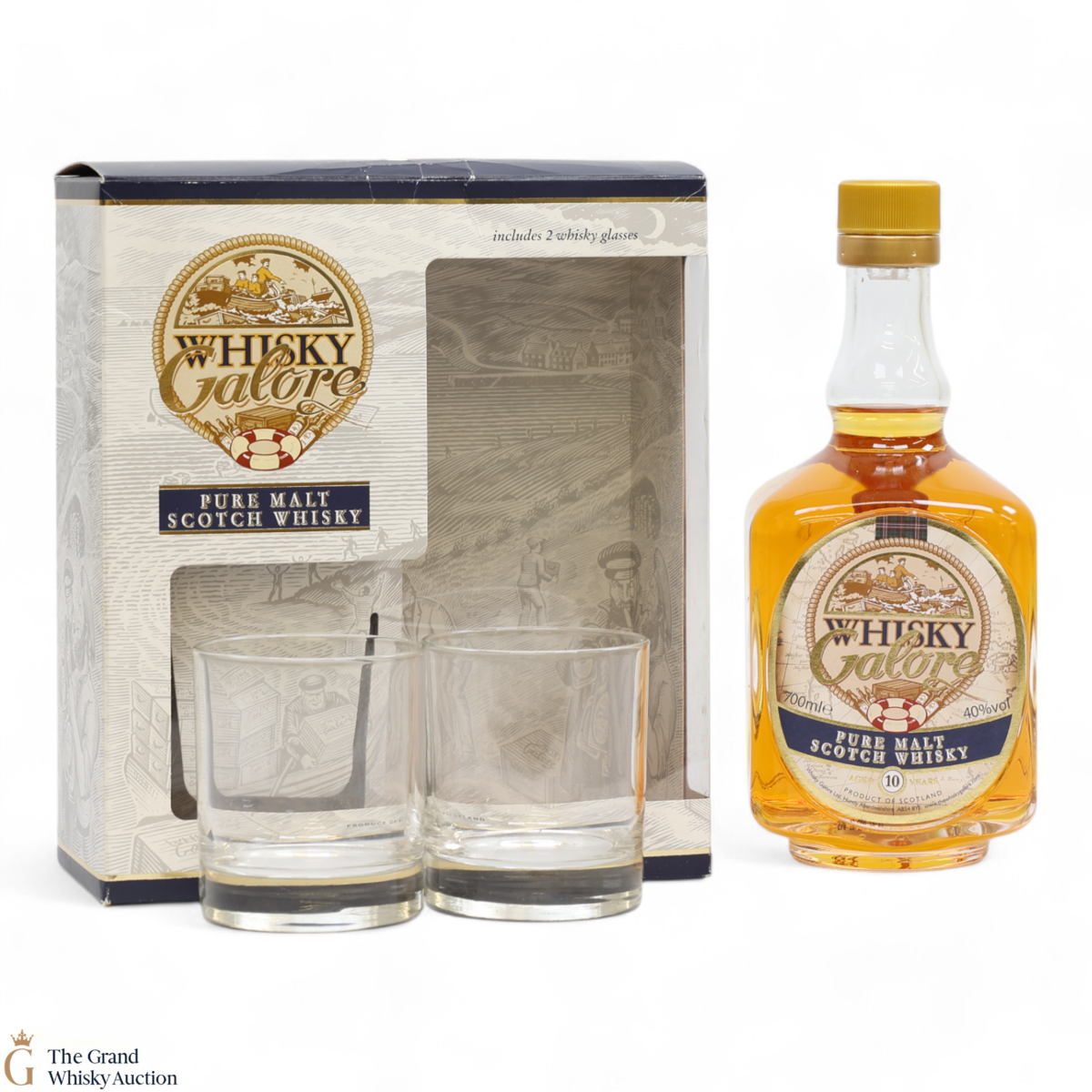 Whisky Galore - 10 Year Old & 2 Glasses