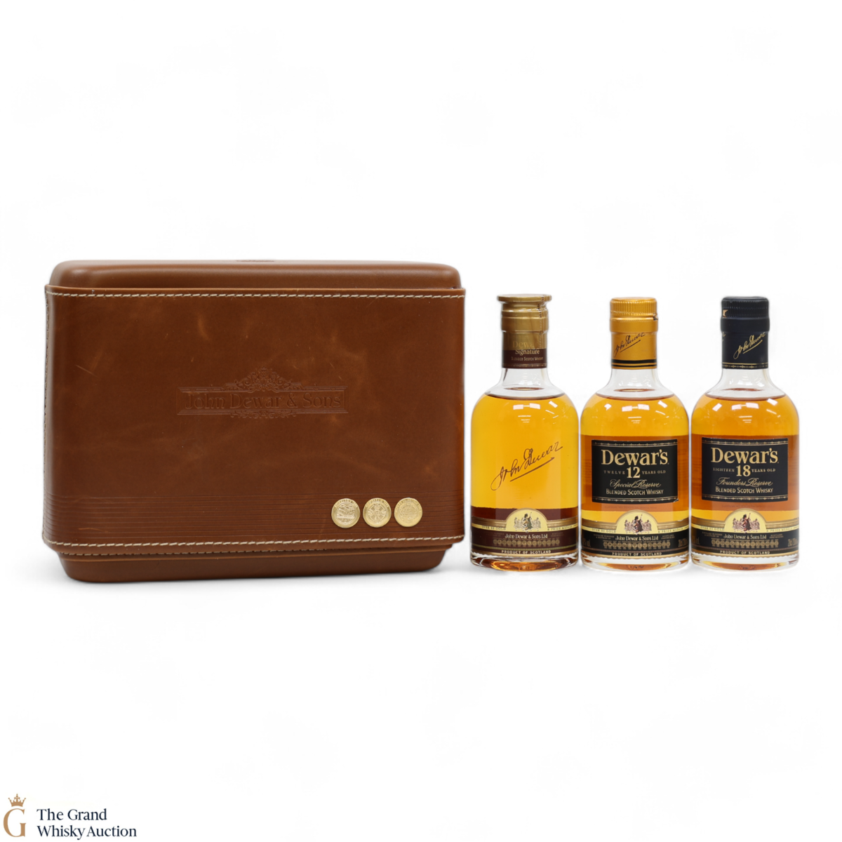 John Dewar & Sons - Leather Case Gift Set (3 x 20cl)